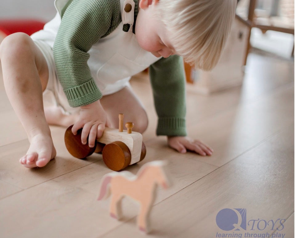 Qtoys Farm Animals and Tractor Set 3yrs+