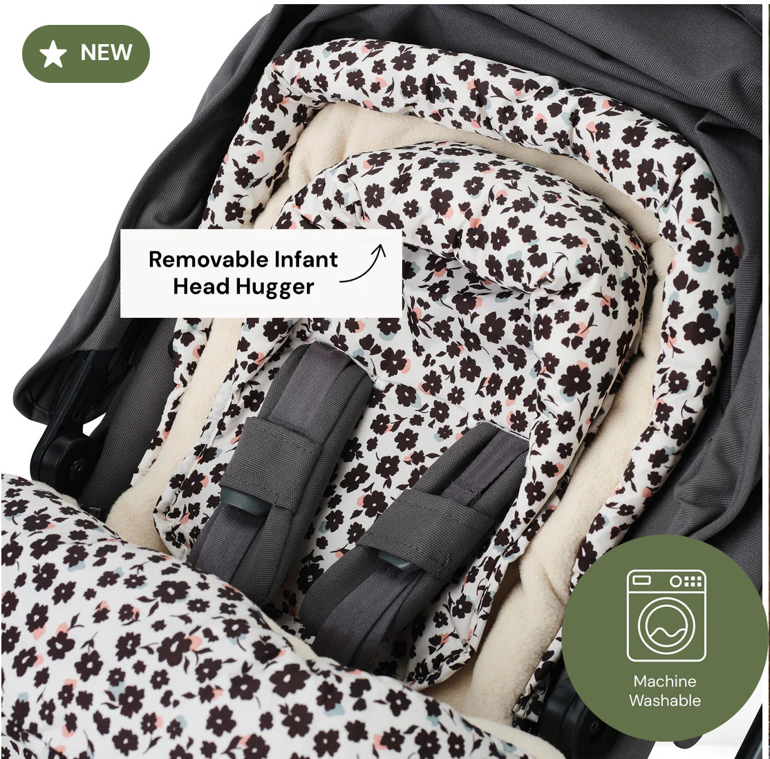 OiOi All-in-One Convertible Footmuff – Ditsy Floral