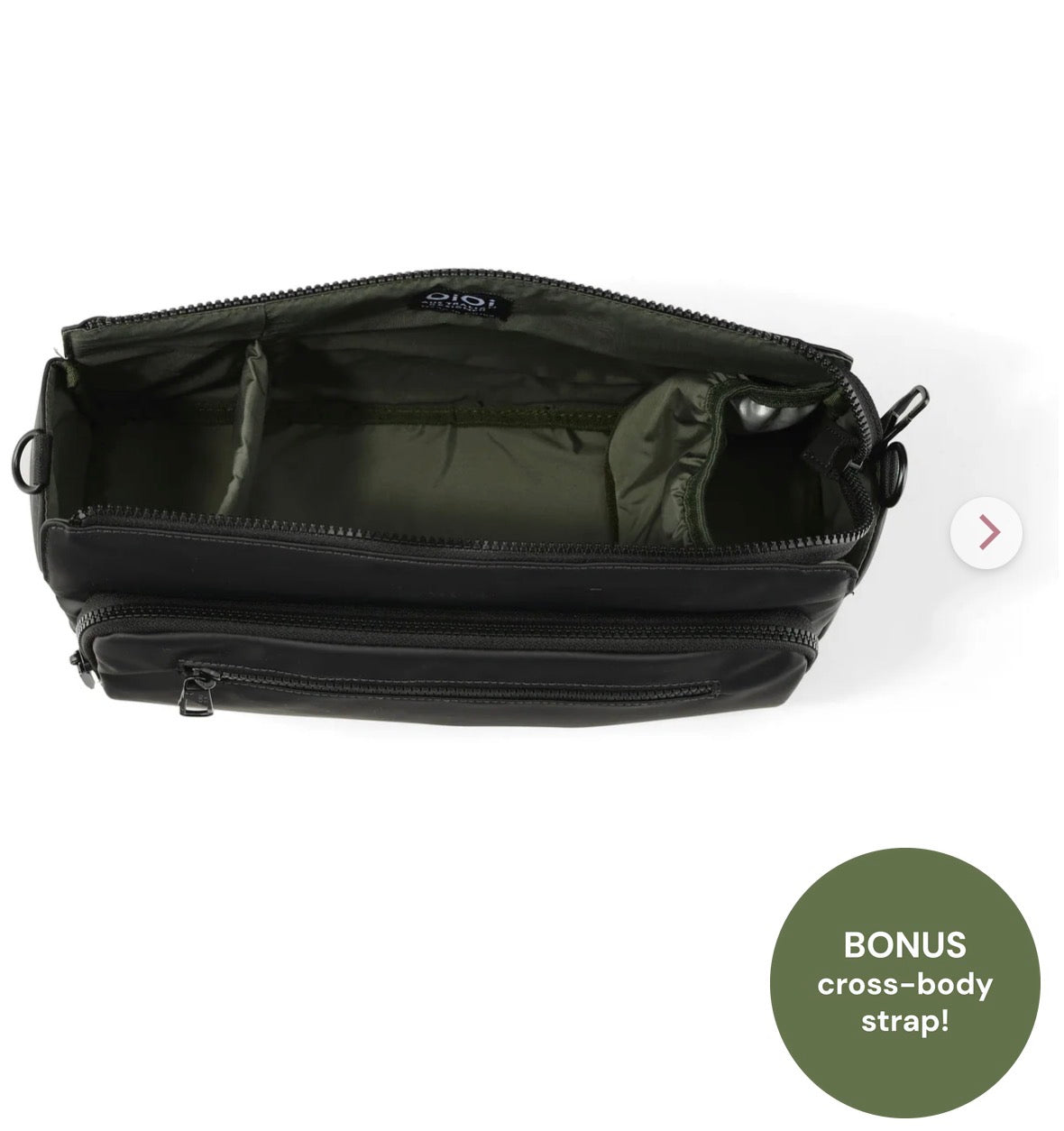 OiOi Multitasker Pram Caddy - Black Weatherproof