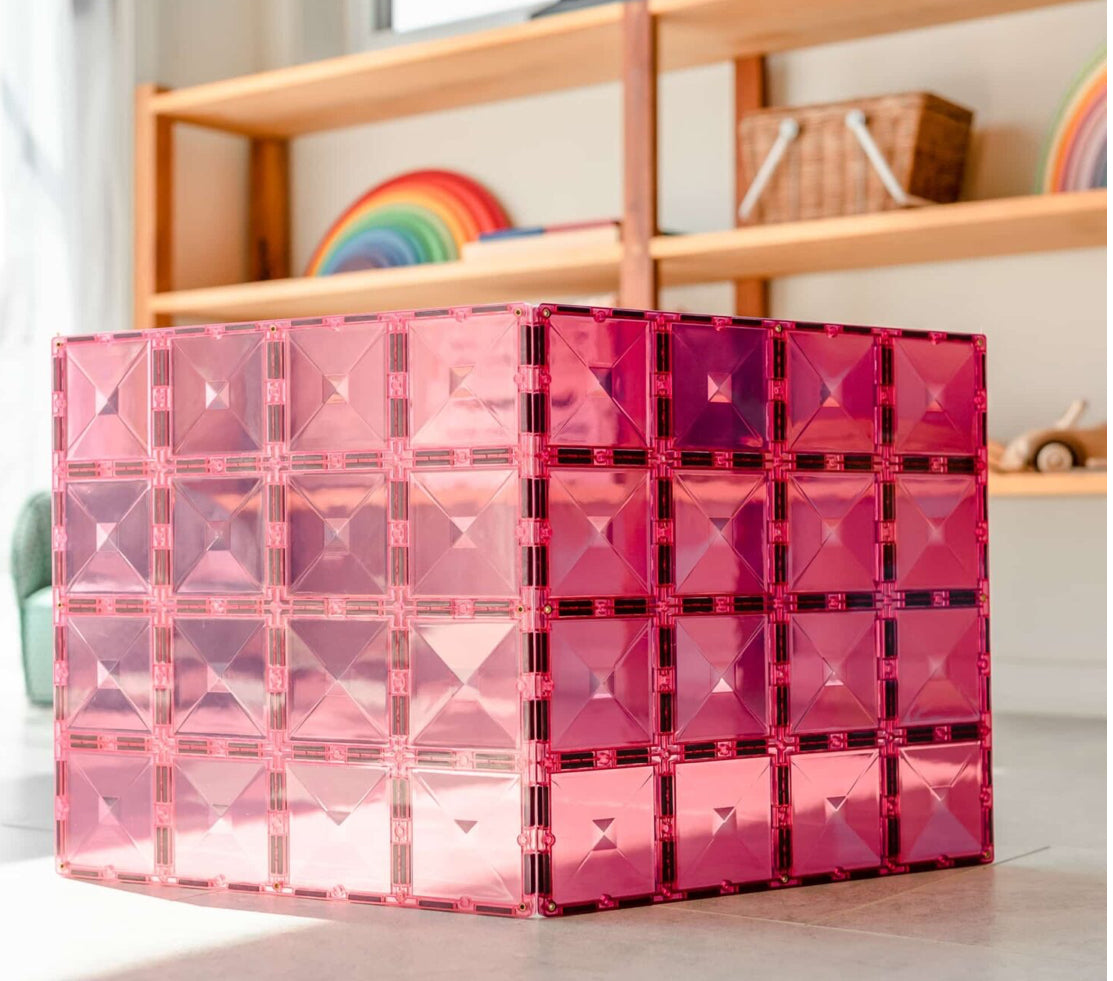Connetix - 2 Piece Pastel Pink & Berry Base Plates