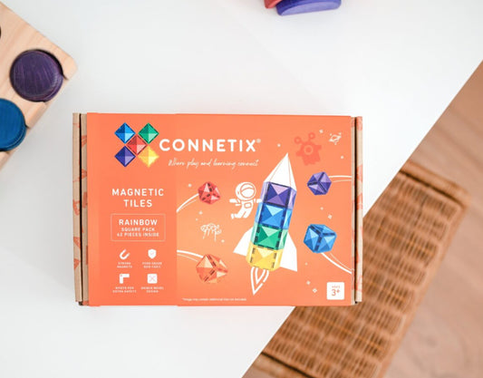 Connetix - 42 Piece Rainbow Square Pack