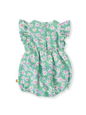 Goldie + Ace Daisy Patch Lani Romper Moss