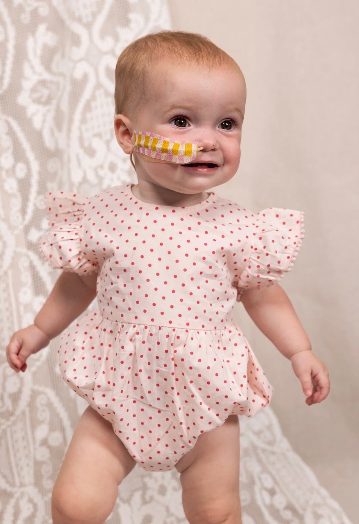 ALEX&ANT Love Playsuit Polka Dot Pink/Red