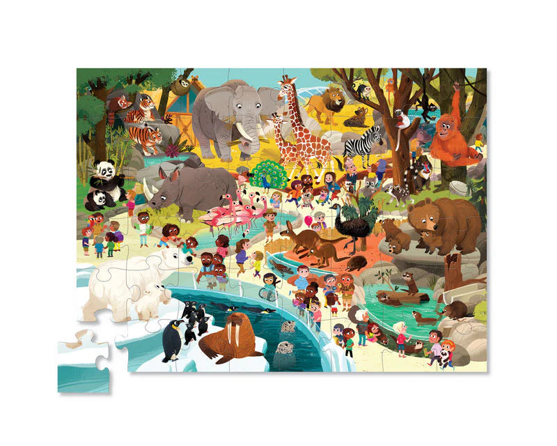 Crocodile Creek Classic Floor Puzzle 48 pce - Day at the Zoo