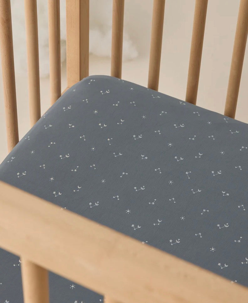 Quincy Mae Woven Crib Sheet Starlight
