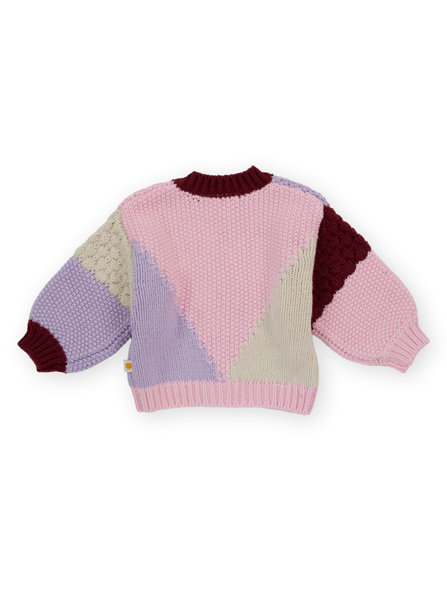 Goldie + Ace Colour Block Knit Cardigan Pink/Purple
