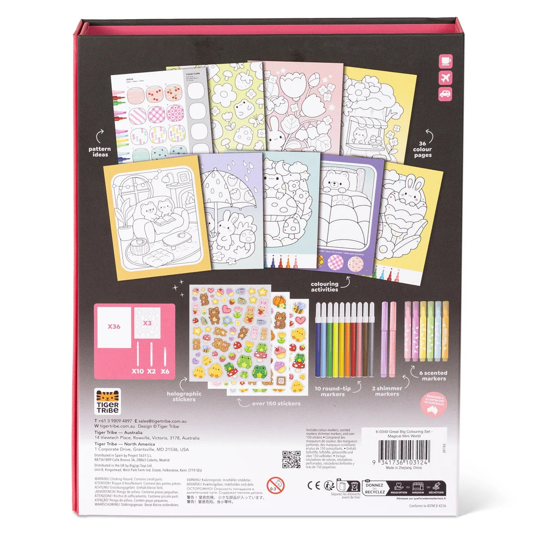 Tiger Tribe - Great Big Colouring Set - Magical Mini Worlds