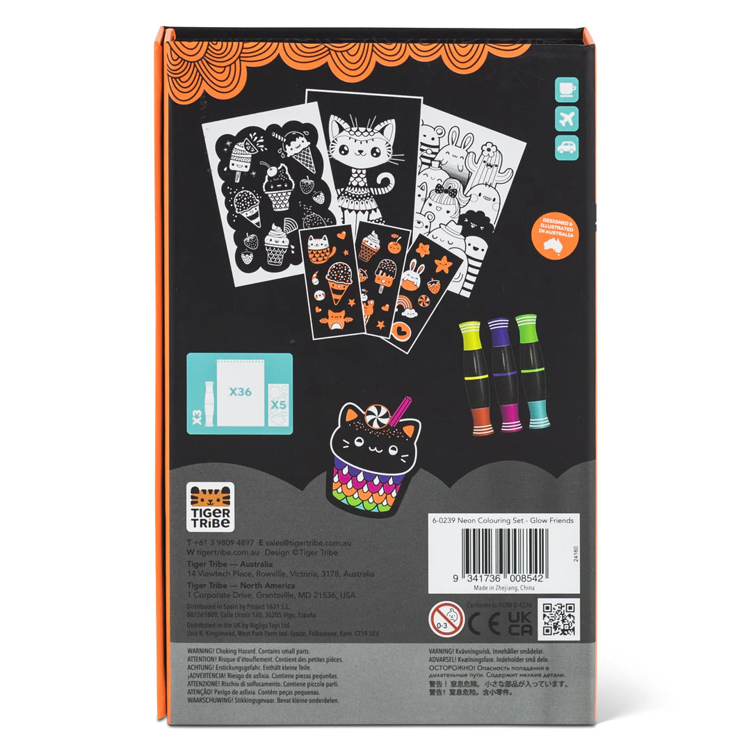 Tiger Tribe - Glow Friends Colouring Set