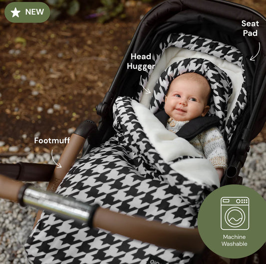 OiOi All-in-One Convertible Footmuff – Houndstooth