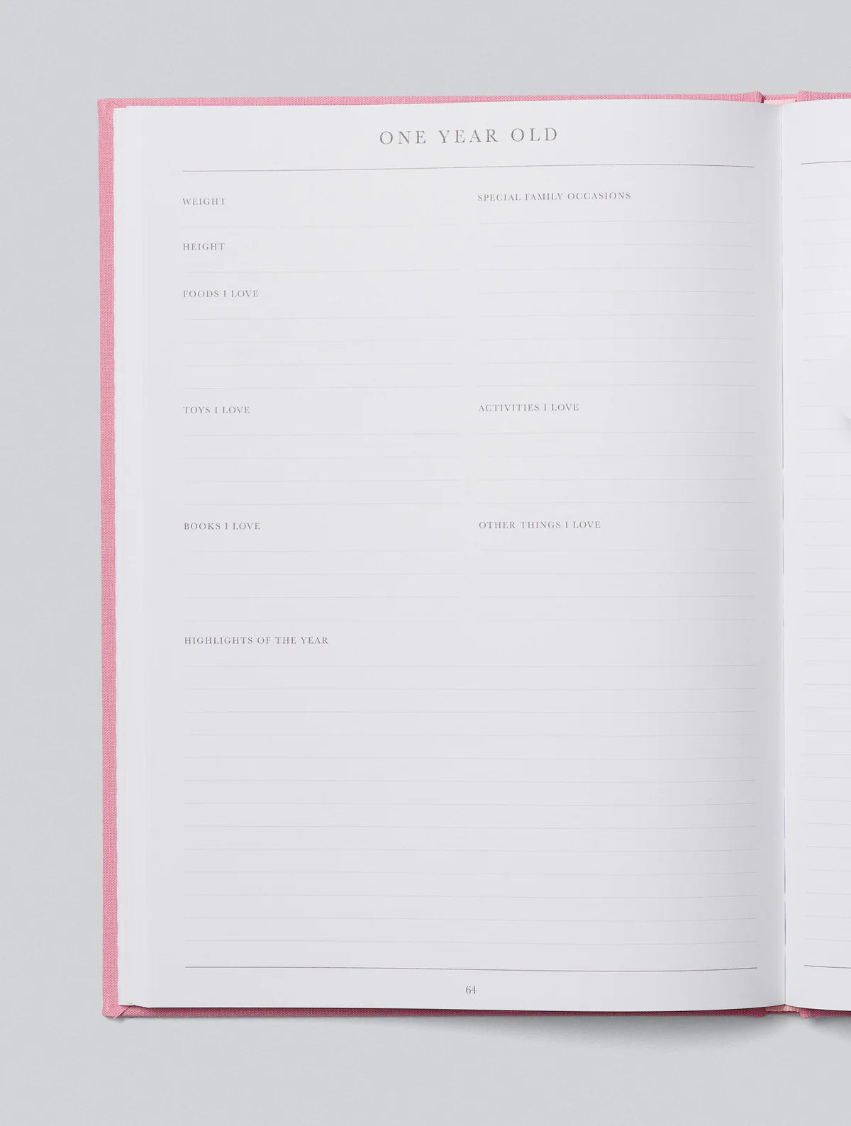 Write To Me. Baby. The First Five Years Pink