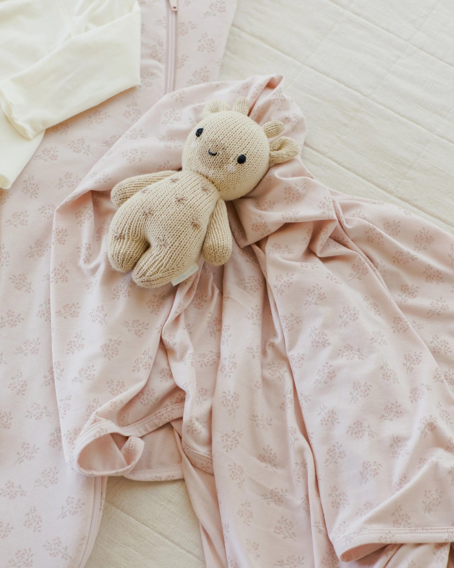 Quincy Mae Tencel Modal Baby Swaddle Pink Blossom