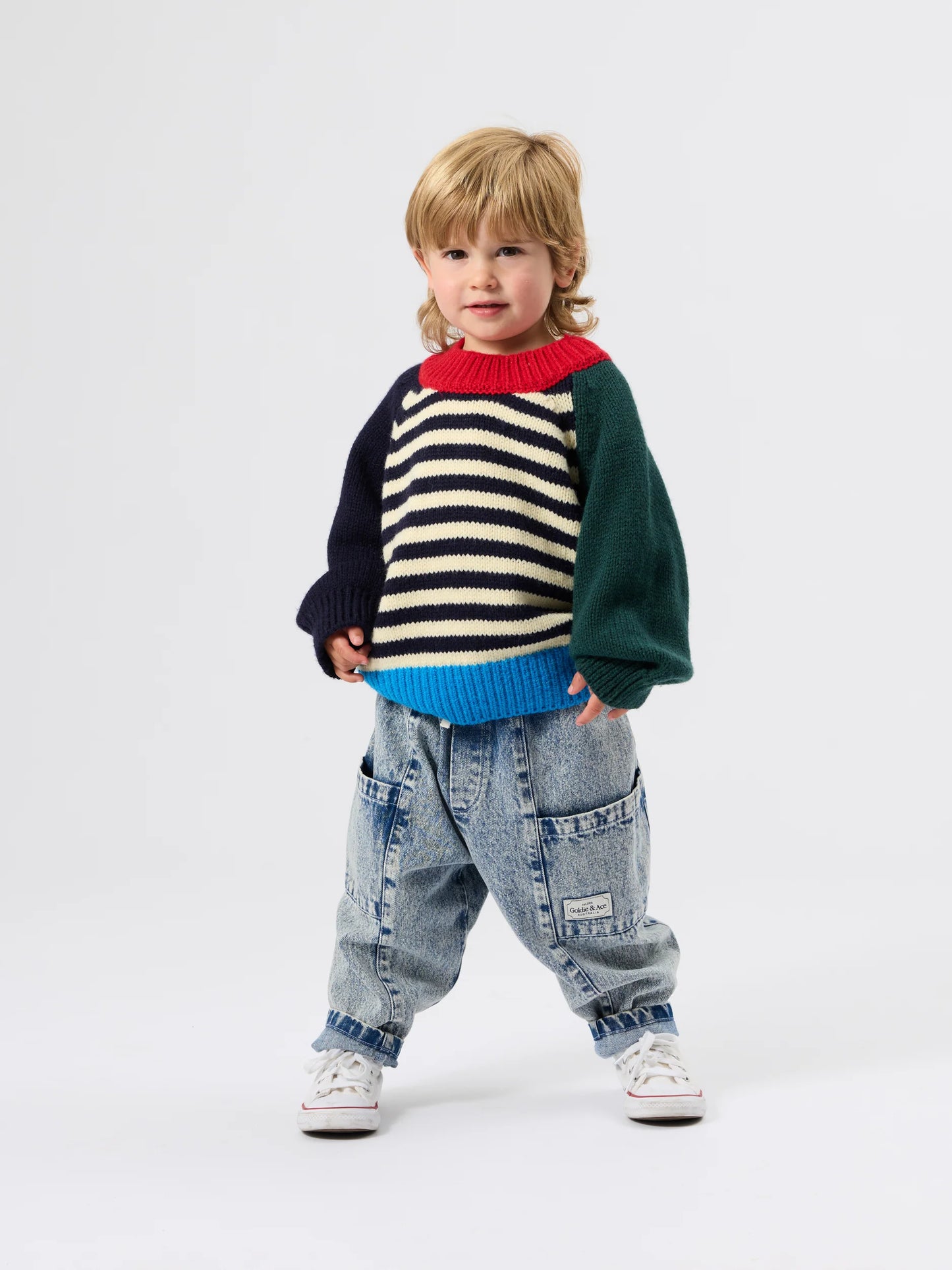 Goldie + Ace Kit Denim Pocket Pant Light Denim