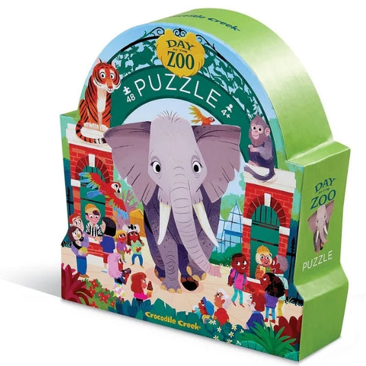 Crocodile Creek Classic Floor Puzzle 48 pce - Day at the Zoo