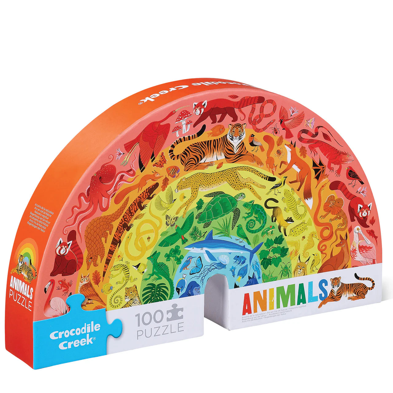 Crocodile Creek Rainbow Puzzle 100pc Animals