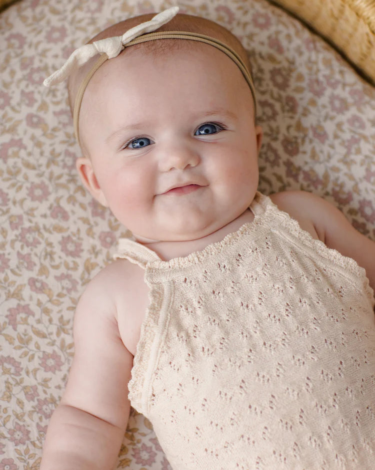 Quincy Mae Romper Annie Knit Ecru