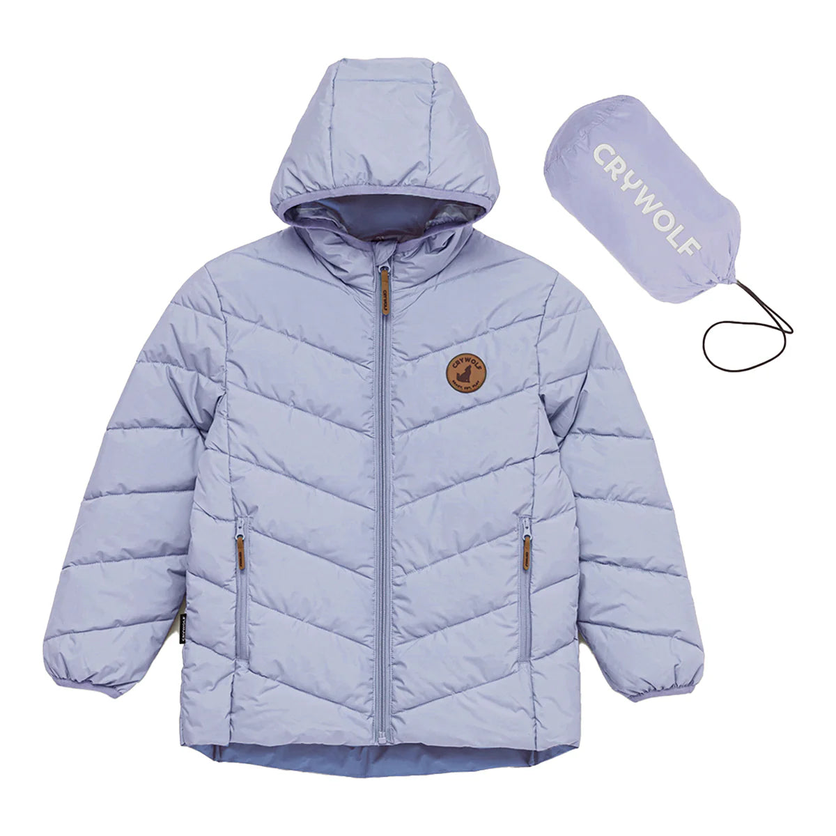 Crywolf Eco Puffer Jacket Periwinkle