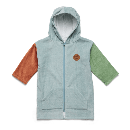 Crywolf Swimwear Everywhere Zip-Up Towel Ocean Colour Block