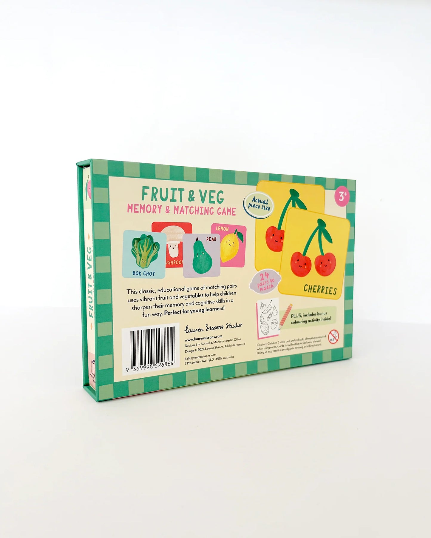 Lauren Sisson Studio - Fruit & Veg Memory and Matching Game