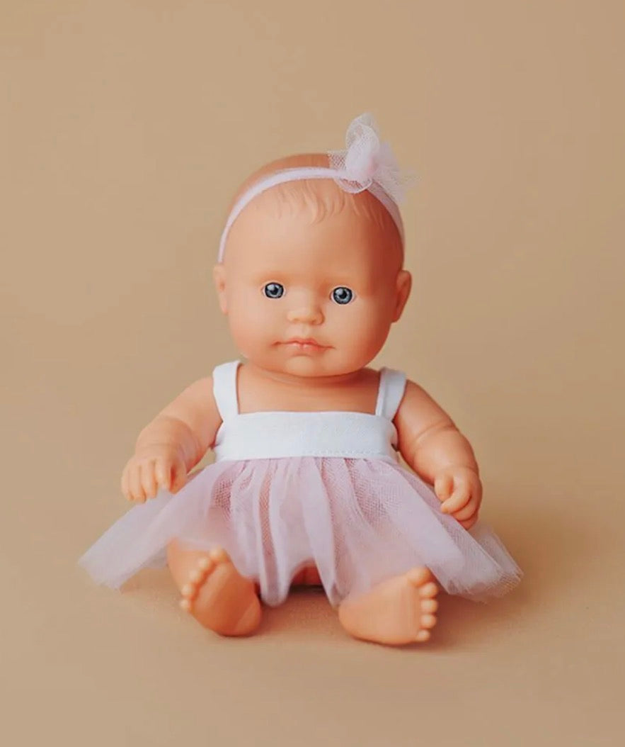 Miniland Doll Baby, Caucasian Girl 21cm
