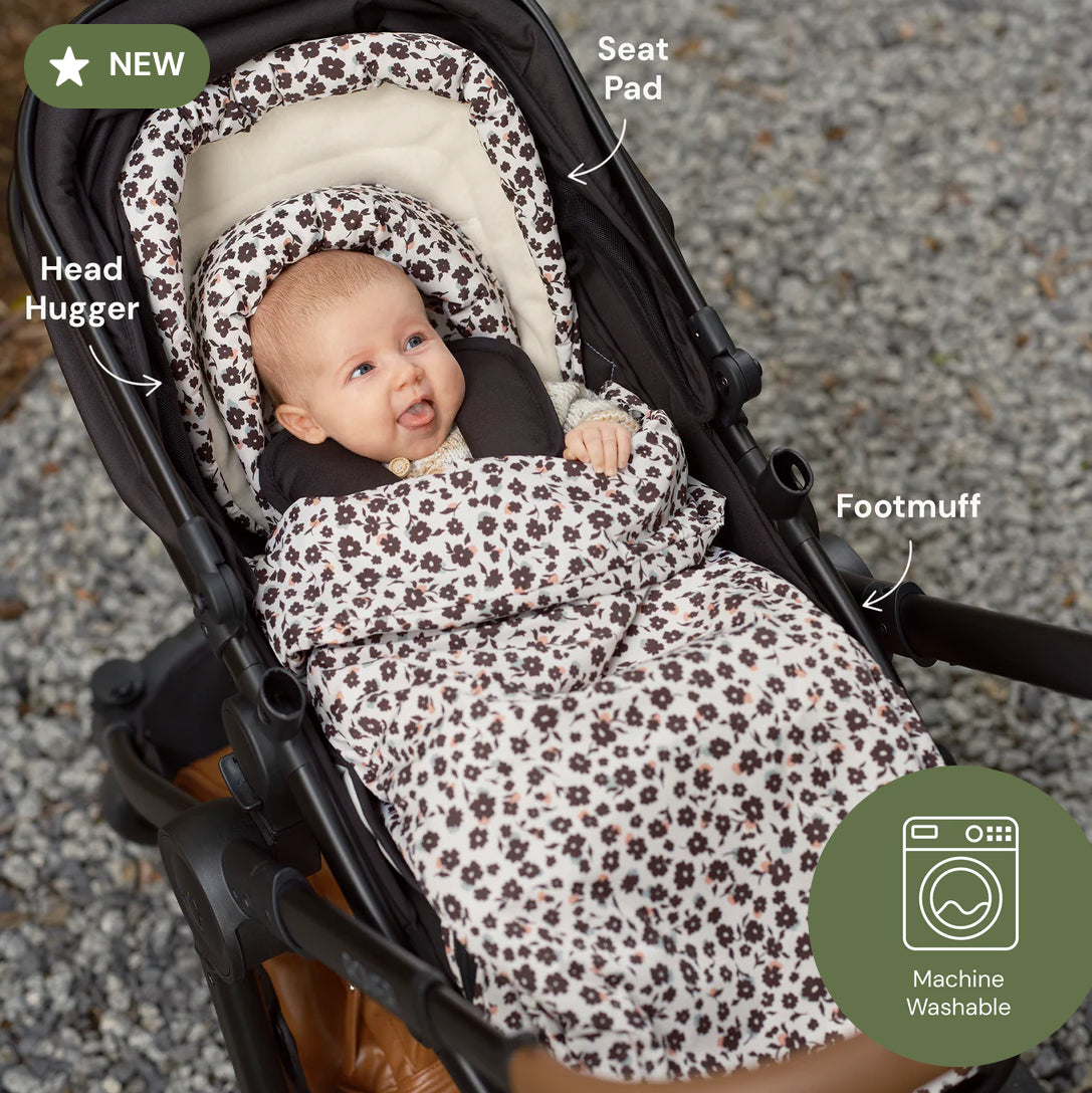 OiOi All-in-One Convertible Footmuff – Ditsy Floral