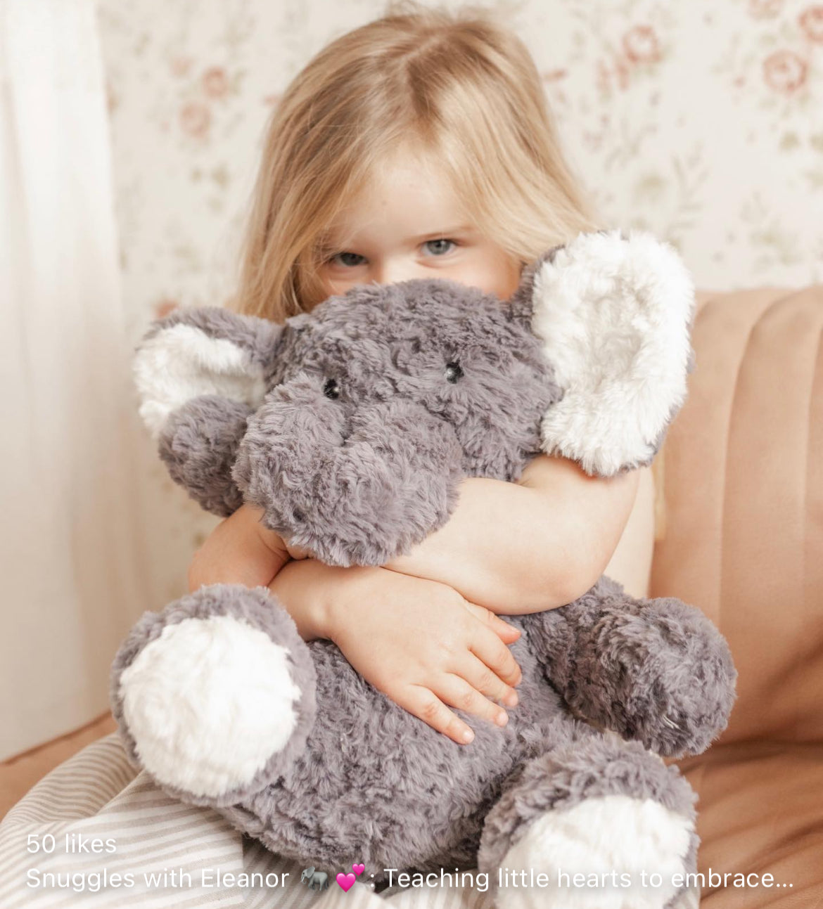 Mindful & Co Kids Eleanor the Weighted Elephant Grey