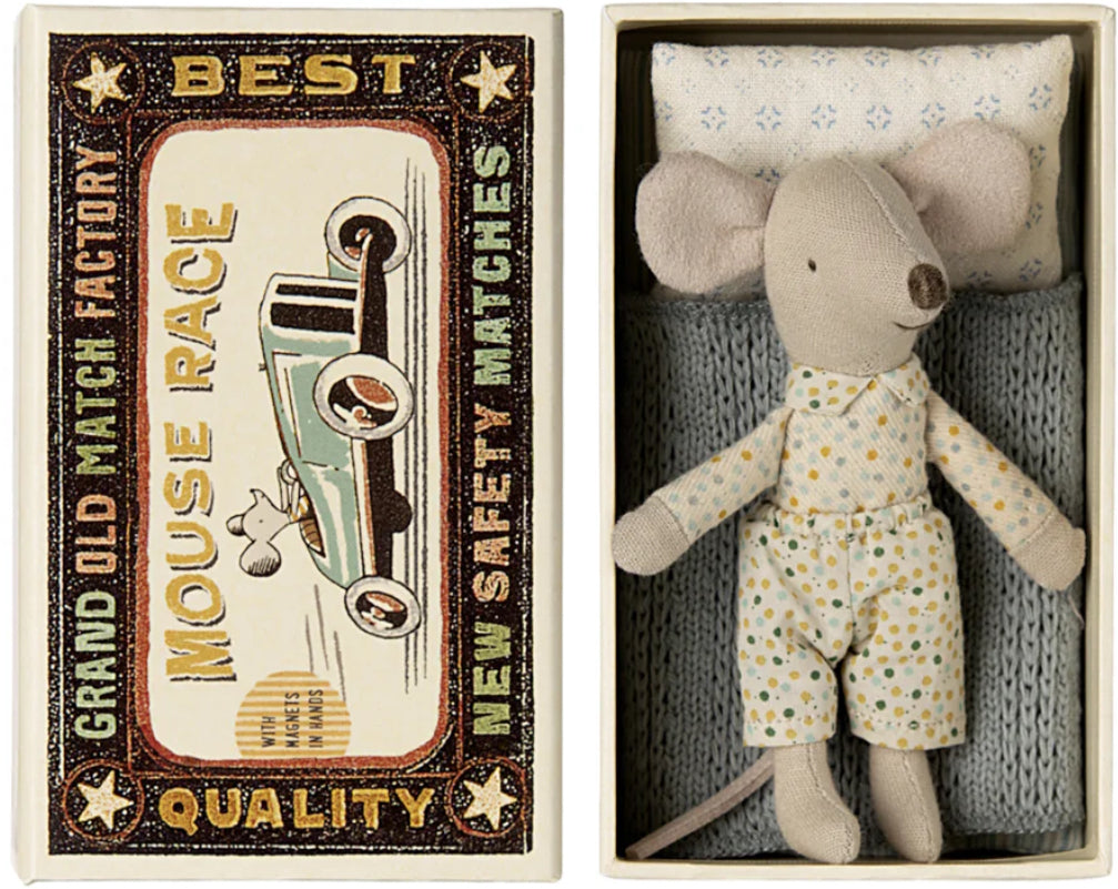 Maileg Little Brother Mouse in Matchbox