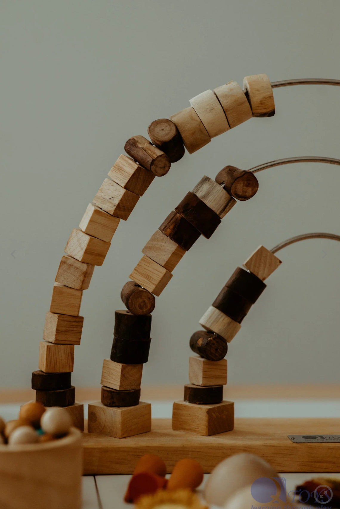 Qtoys Wooden Rainbow Tracing Beads
