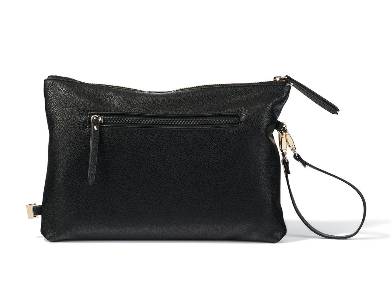 OiOi Nappy Changing Pouch - Black  Vegan Leather