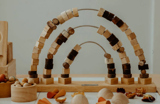 Qtoys Wooden Rainbow Tracing Beads