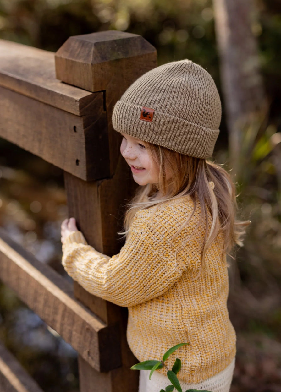 Acorn Kids Beanie Helsinki Khaki