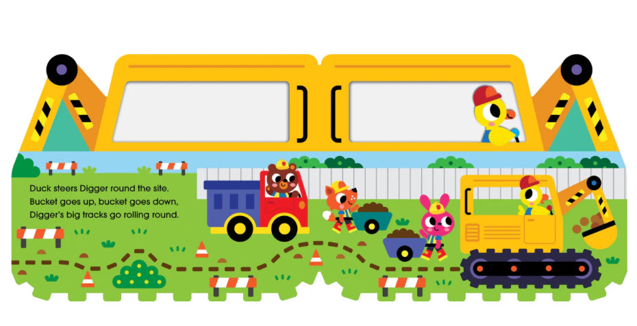 Mini Me - Shaped Board Book - Digger’s Busy Day