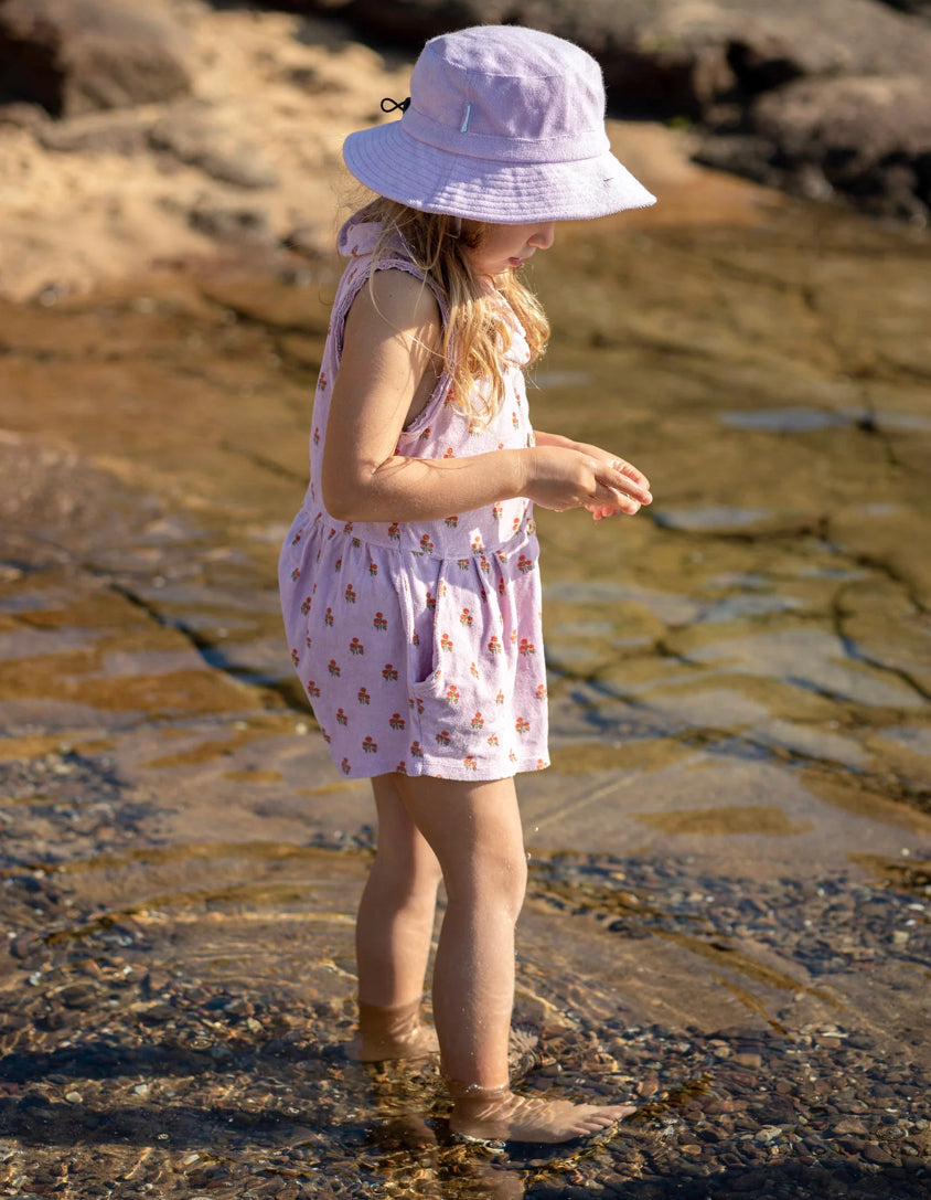 Acorn Kids Sunhats Lavender Terry Towelling Bucket Hat