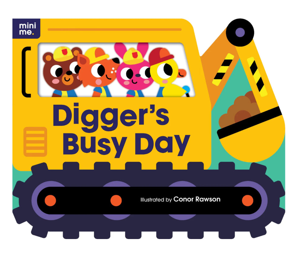 Mini Me - Shaped Board Book - Digger’s Busy Day