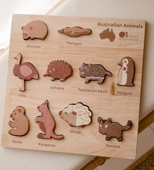 QToys Natural Australian Animal Puzzle