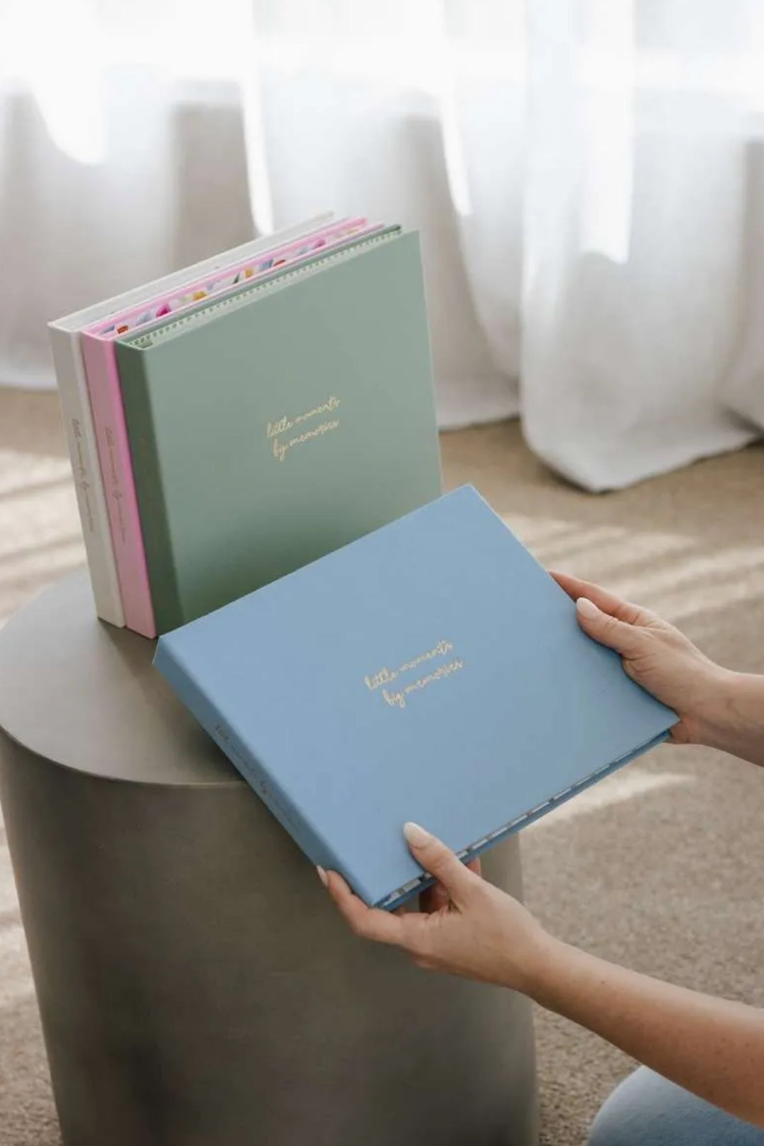 Luxury Linen Photo Album & Keepsake Box - Forget Me Not Journals