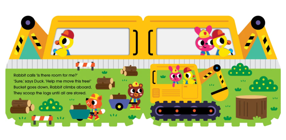 Mini Me - Shaped Board Book - Digger’s Busy Day