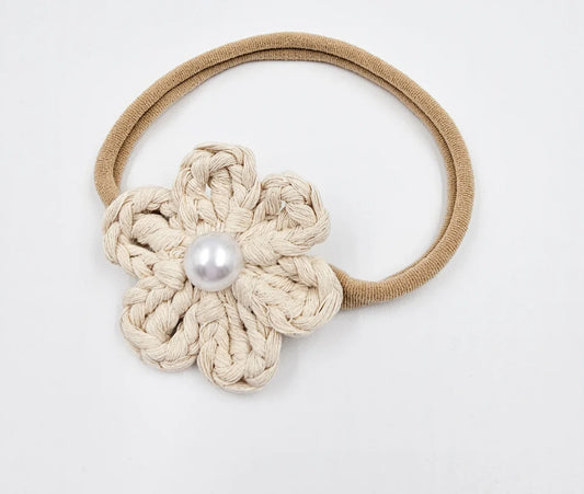 Little Blush Daisy - Headband | Crochet Flower