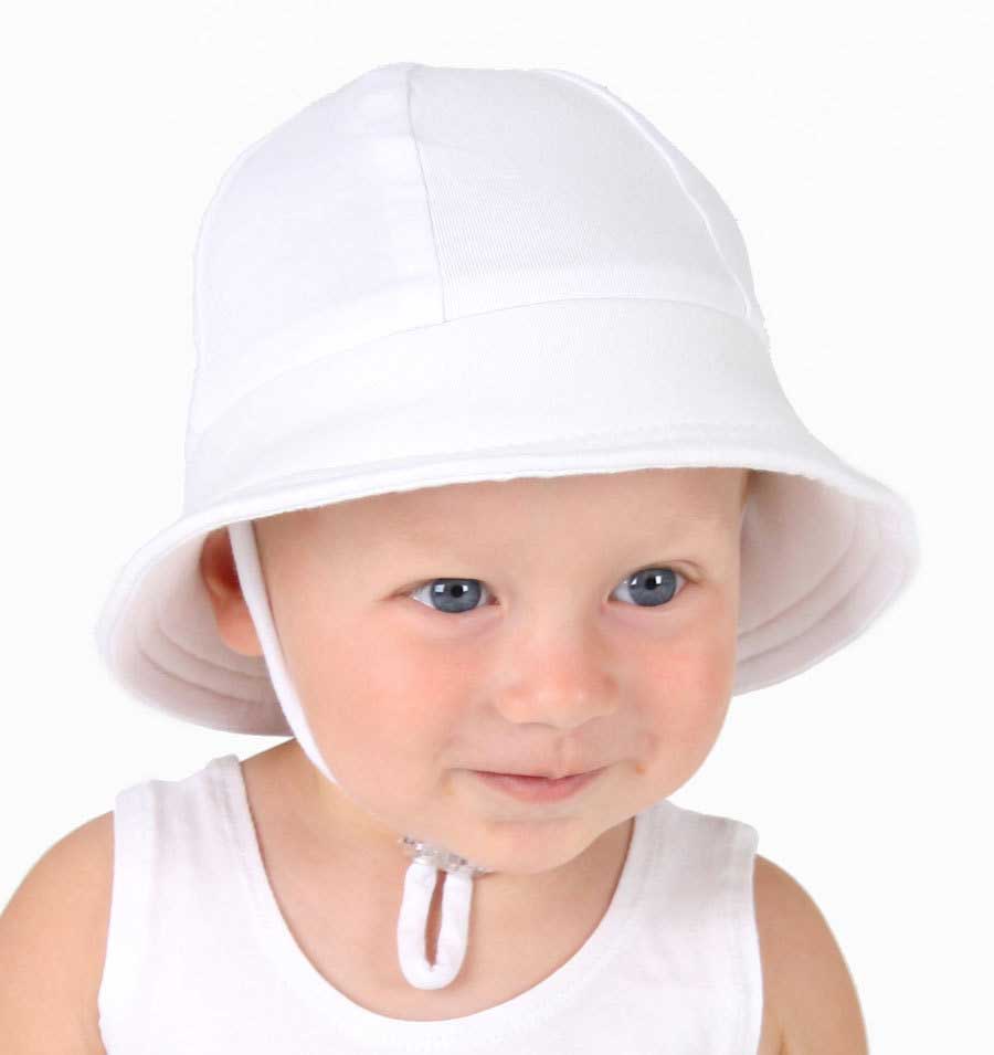 Bedhead hats Toddler Bucket Hat White - UPF50+ Stretch Comfort Anti-flop Brim