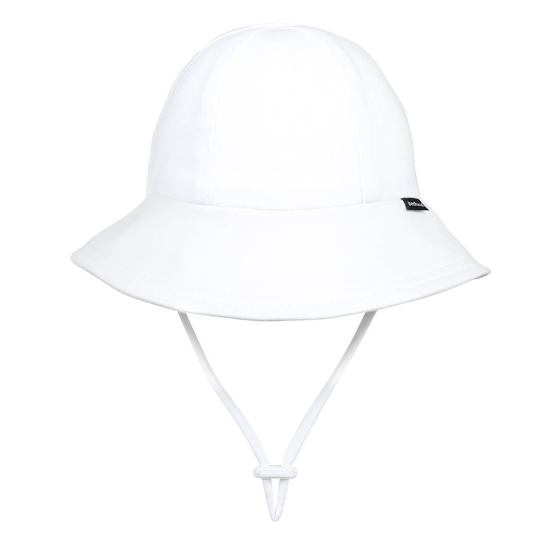 Bedhead hats Toddler Bucket Hat White - UPF50+ Stretch Comfort Anti-flop Brim