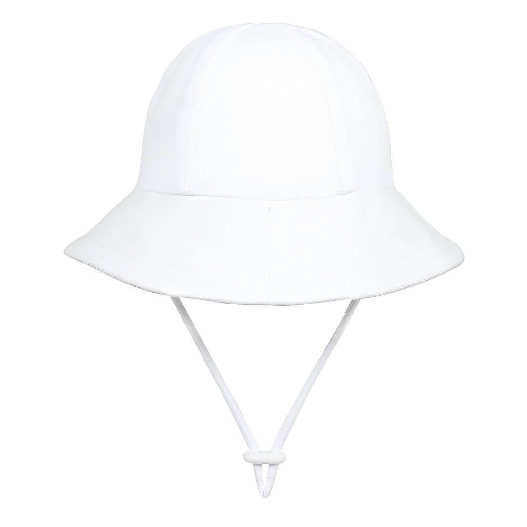 Bedhead hats Toddler Bucket Hat White - UPF50+ Stretch Comfort Anti-flop Brim