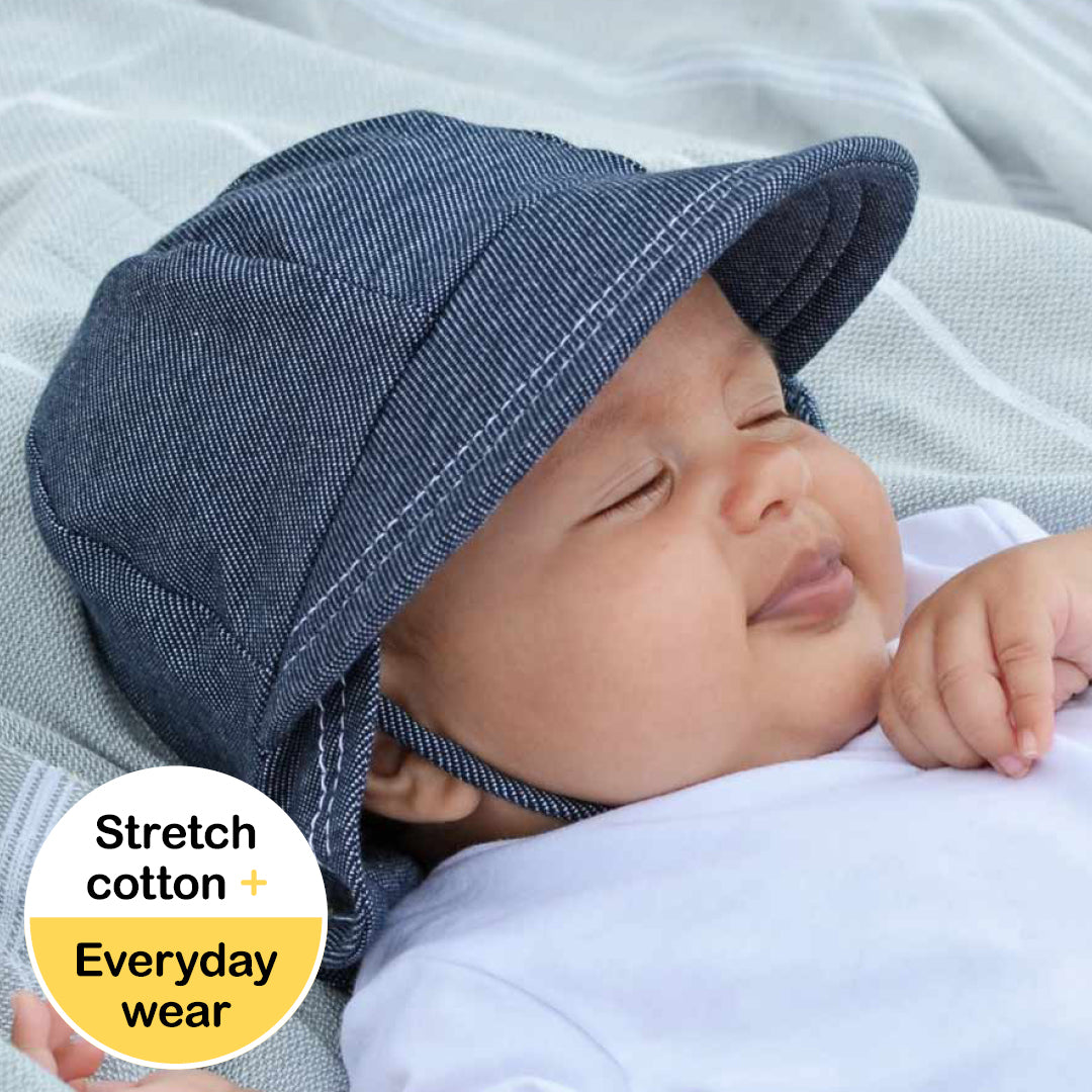 Bedhead hats Legionnaire Hat with Strap - Denim Sun-safety, comfort and style at it best!