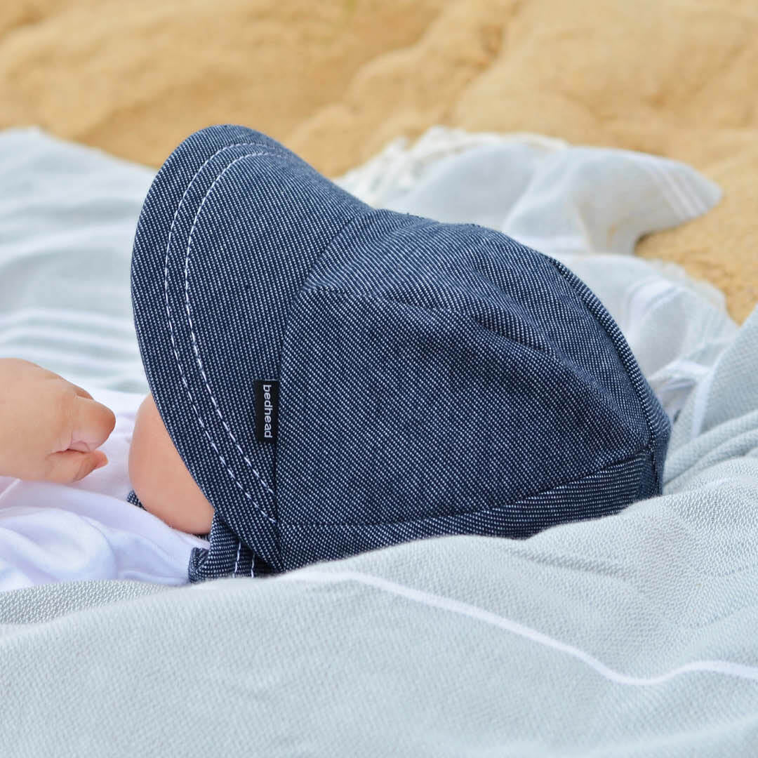 Bedhead hats Legionnaire Hat with Strap - Denim Sun-safety, comfort and style at it best!