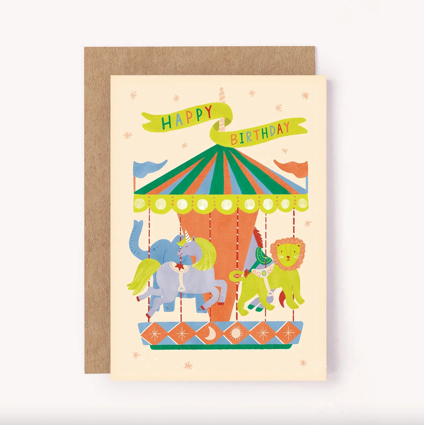 Lauren Sisson Studio - Carousel Ride Happy Birthday Card