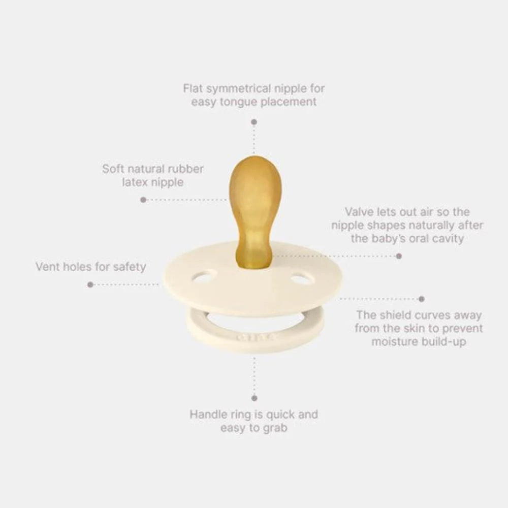 BIBS Dummies Size 2- Vanilla/Cloud Symmetrical Nipple