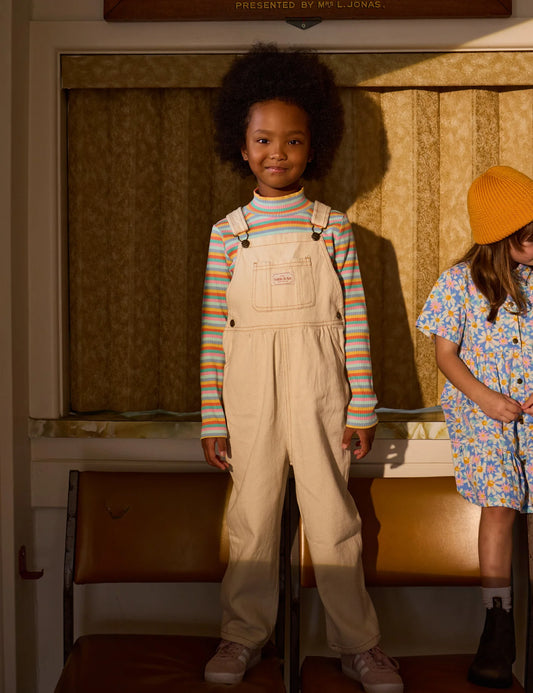 Goldie + Ace Austin Denim Overalls Oat