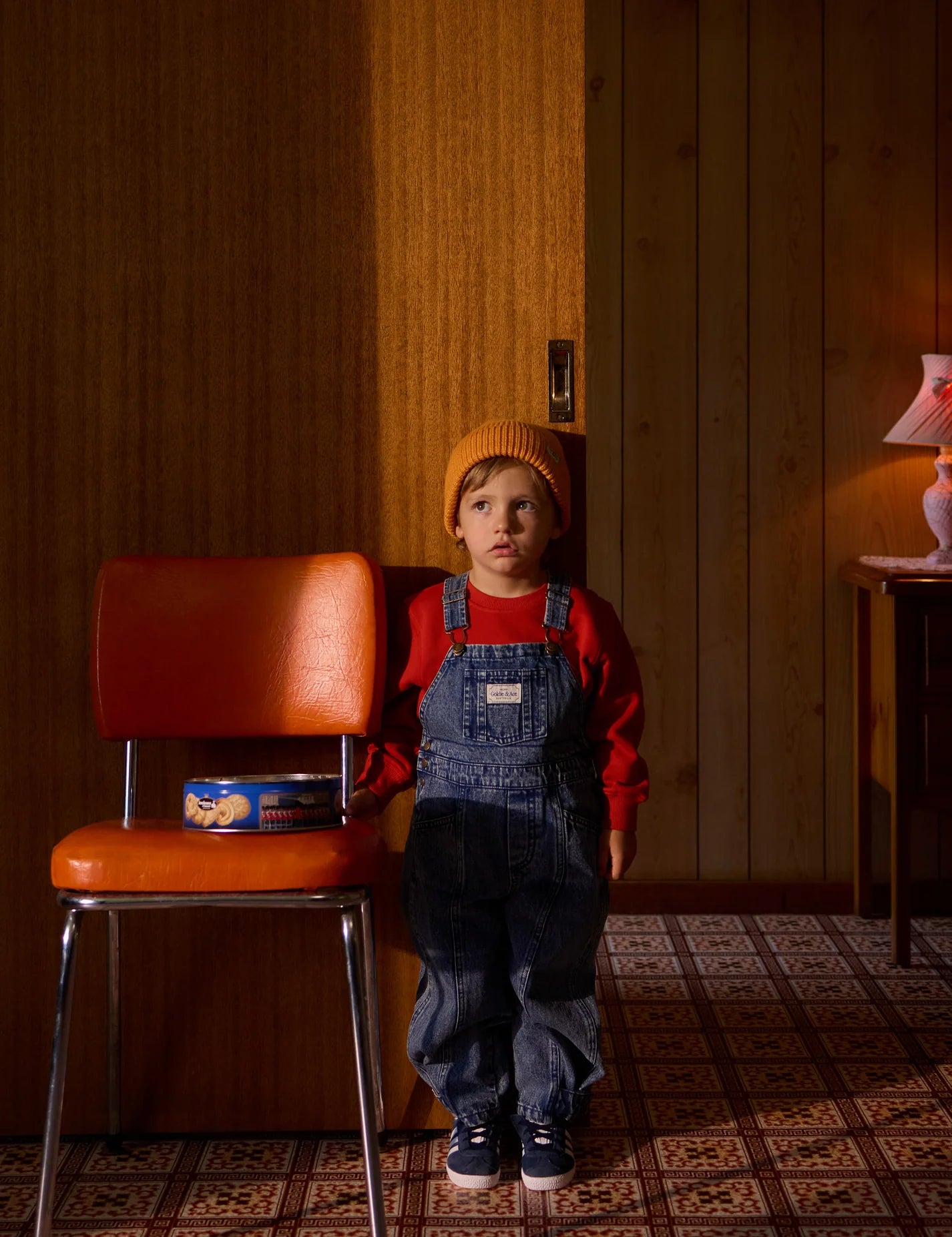 Goldie + Ace Blake Vintage Washed Denim Overall Dark Denim