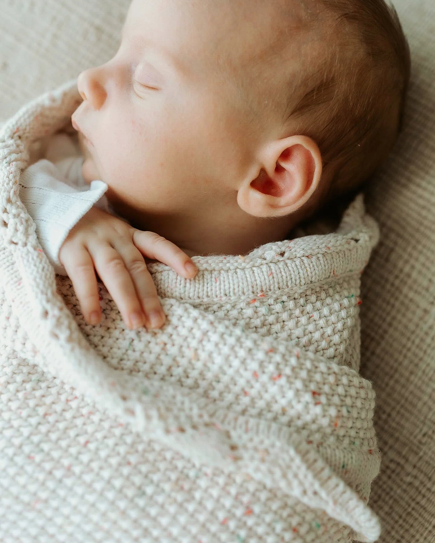 Angus The Label - Knit Blanket Oatmeal Speckle