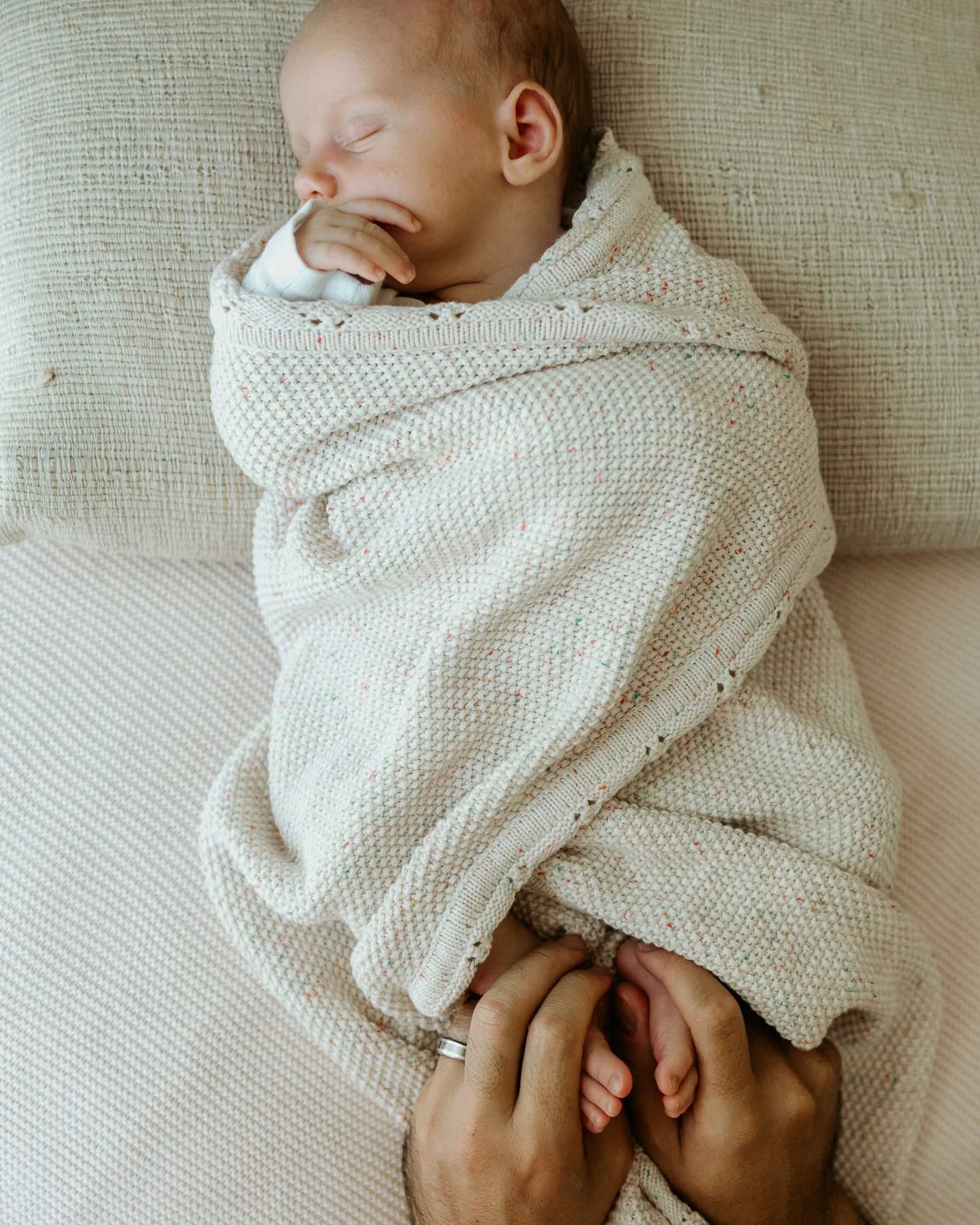 Angus The Label - Knit Blanket Oatmeal Speckle