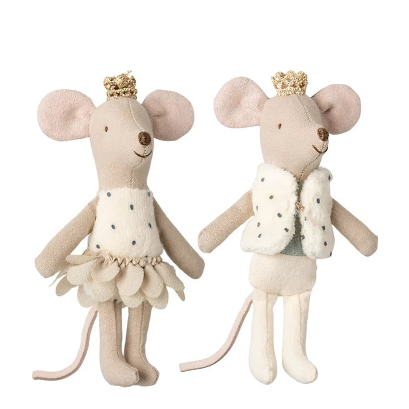 Maileg Royal Twins Mice Little Sister & Brother In MatchBox