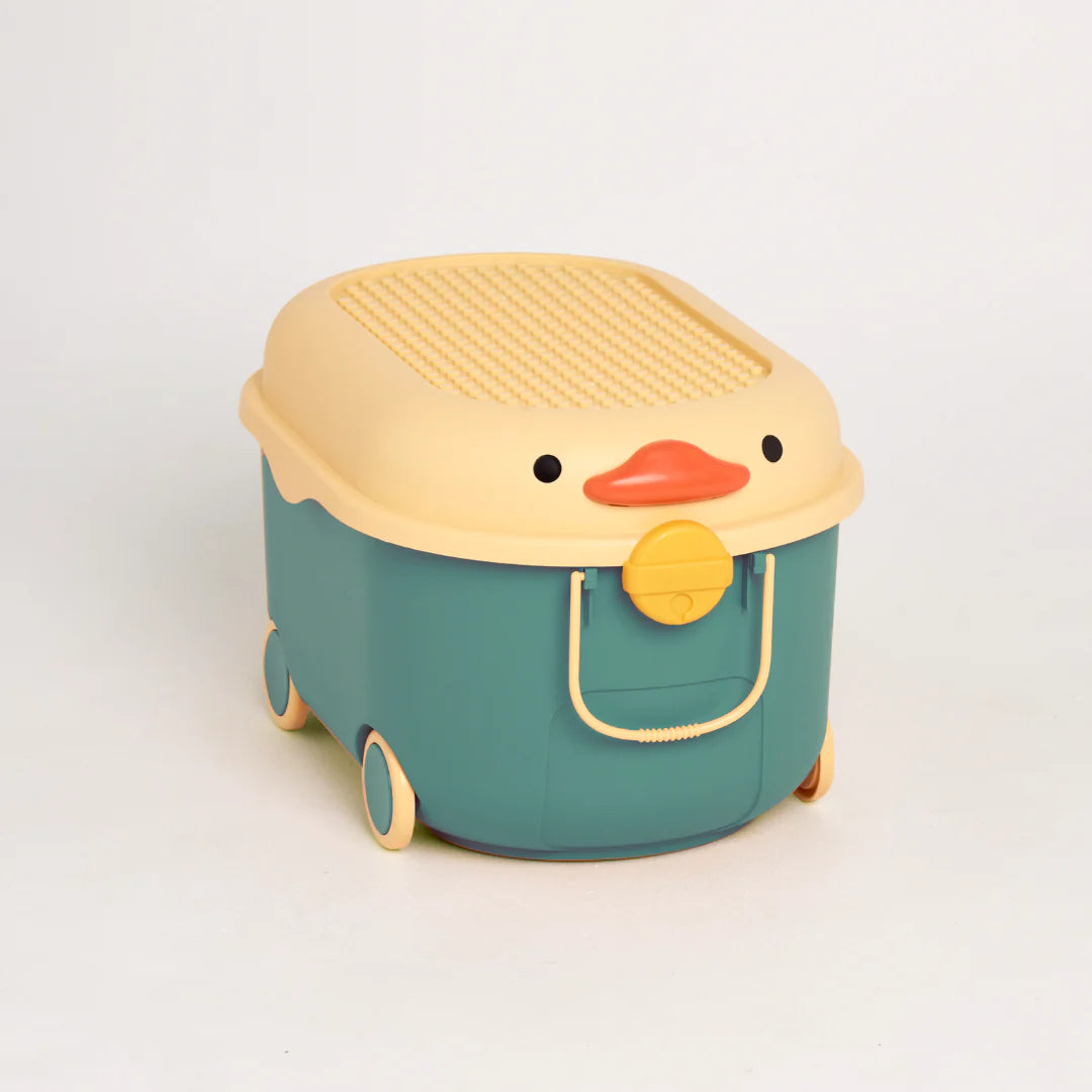 Cowrie & Conch - 'Ride a Long Storage' Duck Aqua and Yellow - Large